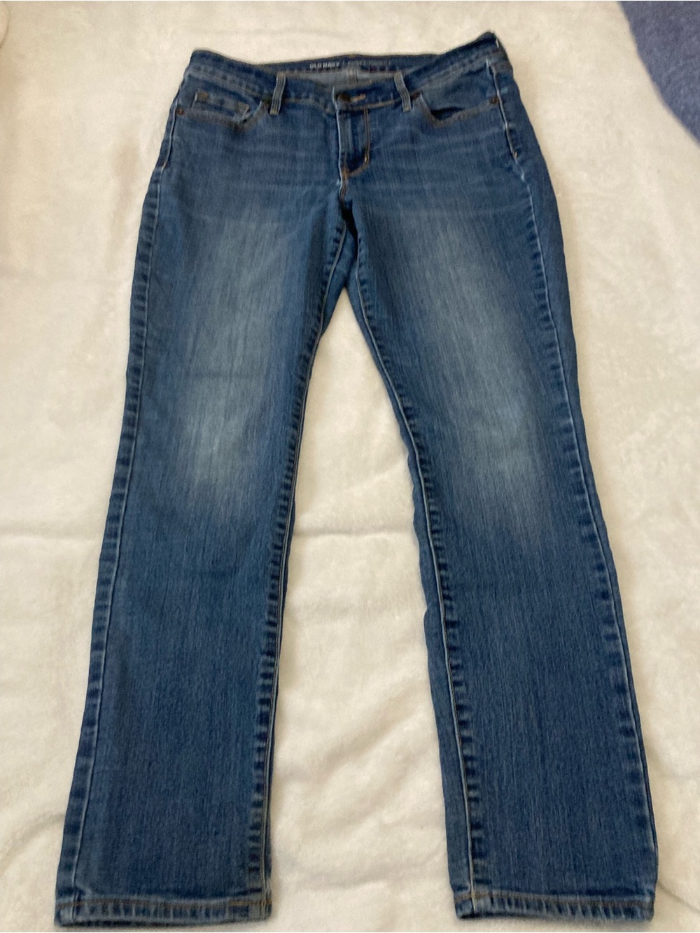 Old Navy Medium Blue Straight-Leg Jeans